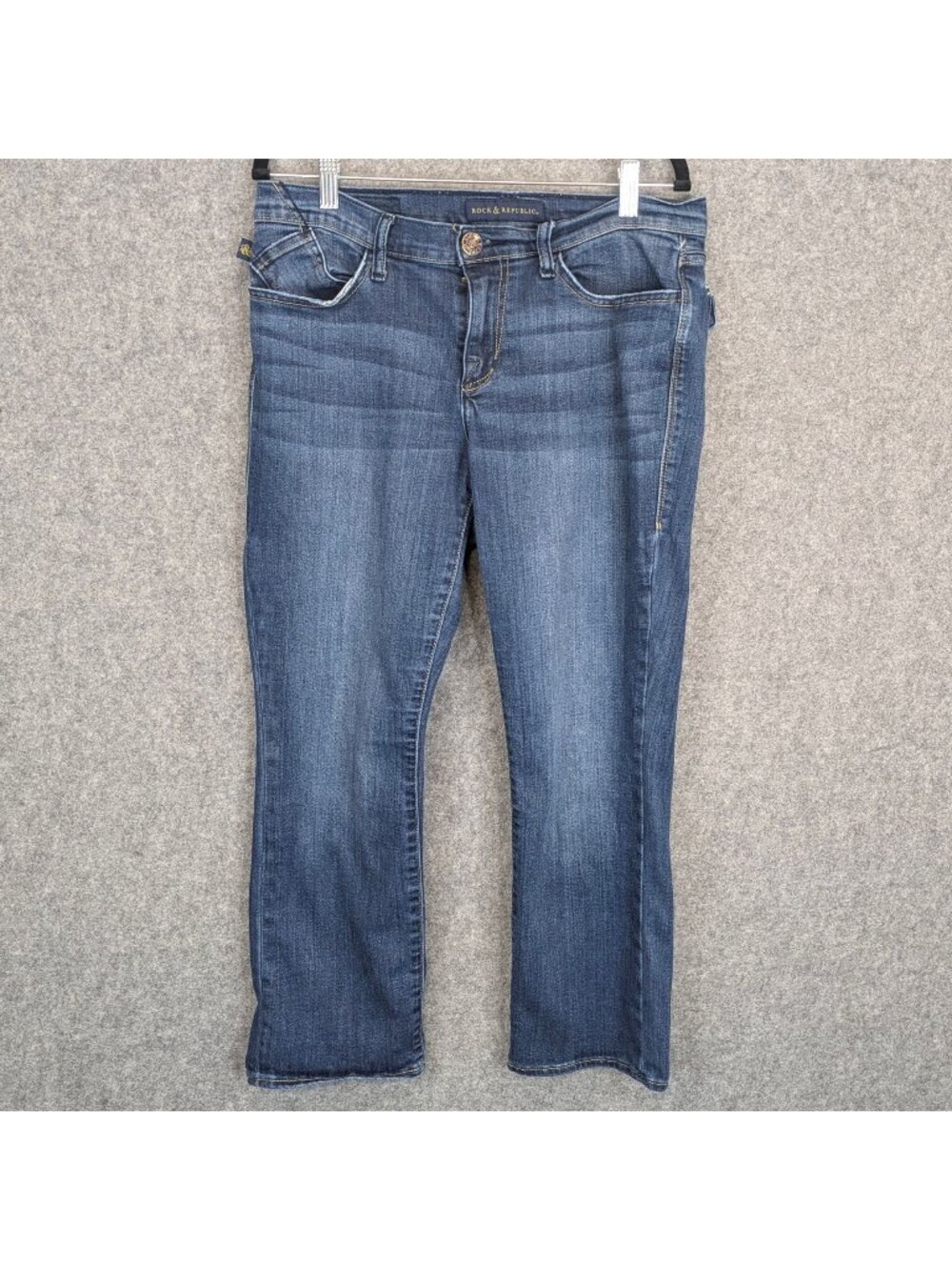 Rock & Republic Womens Size 12 Blue Denim Jeans Classic Fit